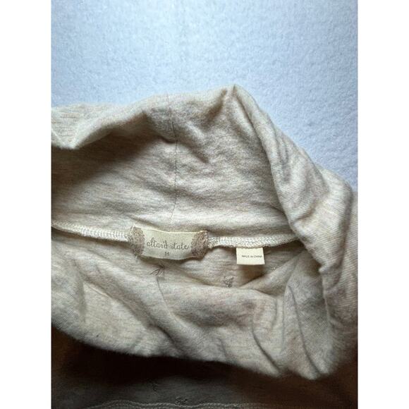 Altar'd State Cream Embroidered Oversized Babydoll Turtleneck Top Size M - Picture 4 of 8